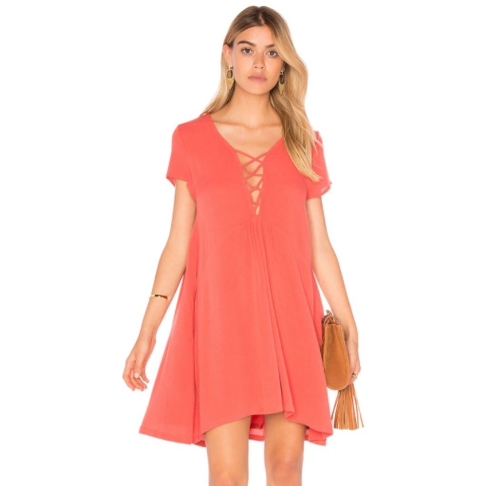 Lace Up Mini Dress